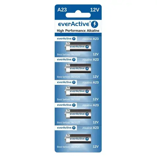 Baterii alcaline EVERACTIVE A23, 12V, 5 buc