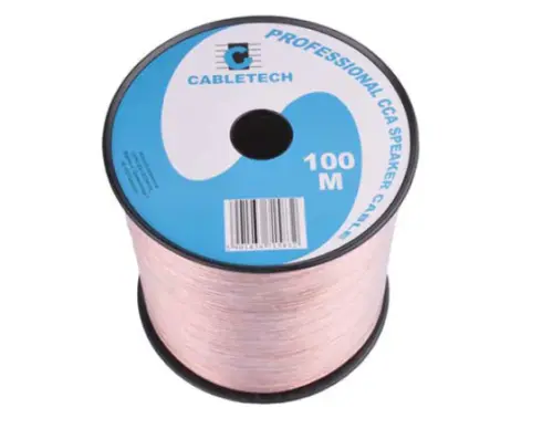 Cablu difuzor CCA 2x0.75mm transparent 100m