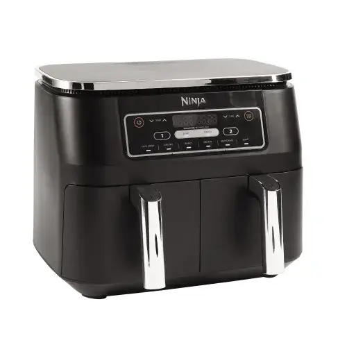 Friteuza cu aer cald cu doua zone Ninja AF300EU, 2470W, 7.6L, 6 metode de gatit, Max Crisp, Roast, Bake, Reheat, Dehydrate and Air Fry, Negru