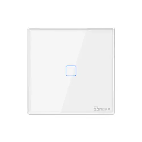 Comutator Wi-Fi Sonoff T2EU1C-RF cu 1 canal, 433 MHz, Semnal RF, Alb