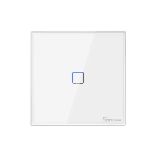 Comutator Wi-Fi Sonoff T2EU1C-RF cu 1 canal, 433 MHz, Semnal RF, Alb