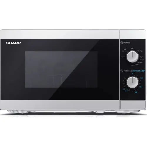 Cuptor cu microunde Sharp YC-MG01ES, 20 l, 800 W, Mecanic, Grill, Argintiu