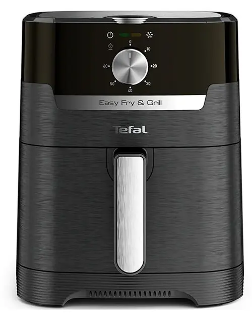 Friteuza Tefal Easy Fry & Grill EY501815, 1400W, Functie grill, Temperatura ajustabila, Capacitate 4.2L (Negru/Argintiu)