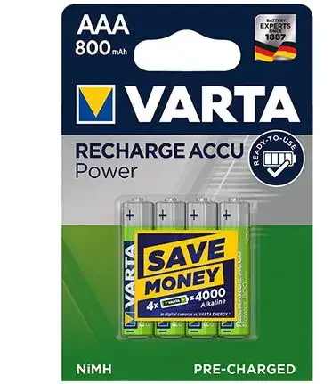 Set 4 Baterii VARTA BLISTER, AAA, 800mAh