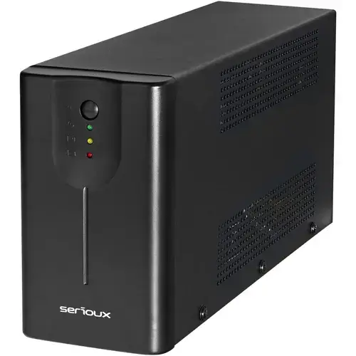 UPS Serioux LD1200LI, Line Interactive, 1200VA/720W, 4 Prize Schuko, USB/RJ45, Regulator automat de tensiune, Management, Repornire Automata