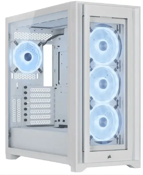 Carcasa Corsair 5000X RGB QL Edition, MidTower, Tempered Glass (Alb)