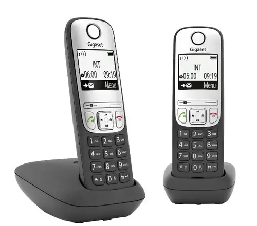 Telefon DECT fara fir Gigaset A690 Duo, Caller ID (Negru)