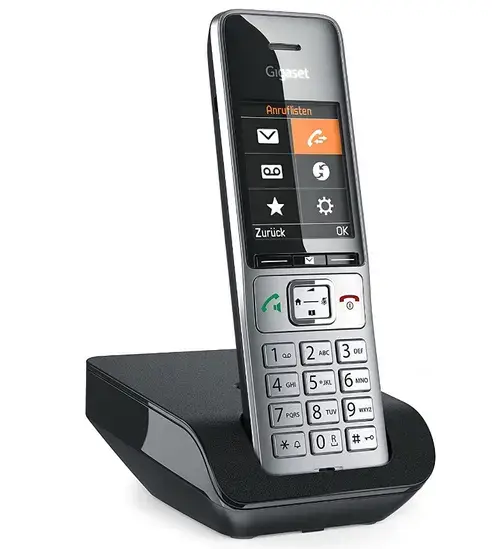 Telefon DECT fara fir Gigaset COMFORT 500, SMS, Hands Free (Argintiu/Negru)