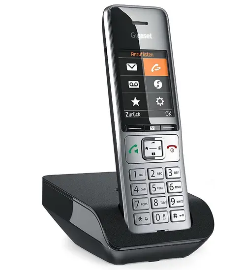 Telefon DECT fara fir Gigaset COMFORT 500, SMS, Hands Free (Argintiu/Negru)