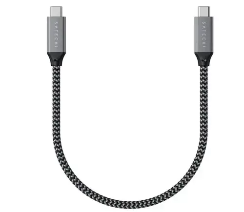 Cablu de date Satechi ST-U4C25M, USB Type-C, 100W, 25 cm (Gri)