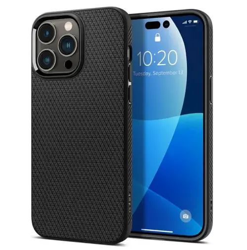 Protectie Spate Spigen Liquid Air pentru Apple iPhone 14 Pro Max (Negru)