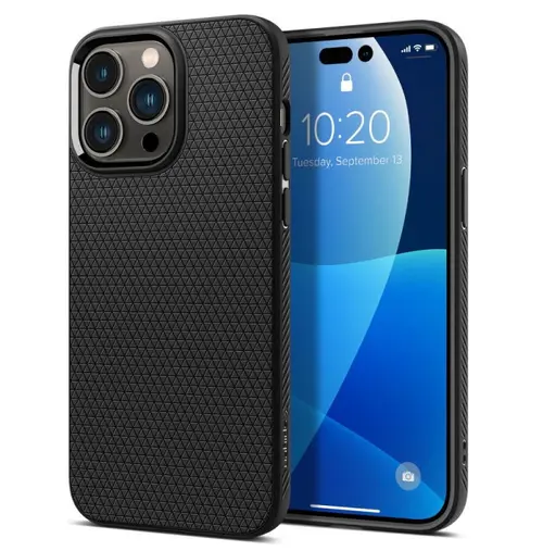 Protectie Spate Spigen Liquid Air pentru Apple iPhone 14 Pro Max (Negru)