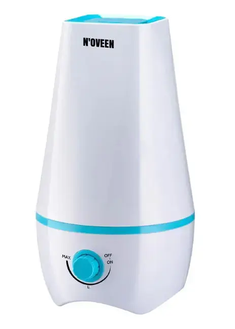 Umidificator de aer ultrasonic Noveen UH101 Blue, 2.2 L, Recomandat pentru incaperi pana la 30 mp, 2 Trepte de putere (Alb/Albastru)