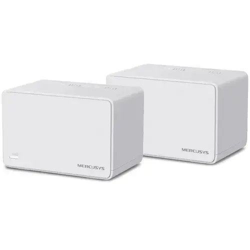 Sistem Mesh Wi-Fi Mercusys Halo H80X(2-pack), AX3000, Dual-Band, Wi-Fi 6, cu acoperire completa pentru casa, Seamless Roaming, Control Parental