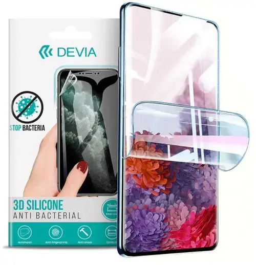 Folie Silicon Antibacterian Devia DFSAOP10T pentru OnePlus 10T (Transparent)