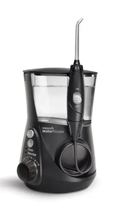 Irigator bucal Waterpik Ultra Professional Aquarius WP-662, 7 Capete, 2 Moduri de curatare, Cronometru (Negru)