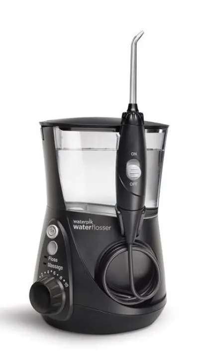 Irigator bucal Waterpik Ultra Professional Aquarius WP-662, 7 Capete, 2 Moduri de curatare, Cronometru (Negru)