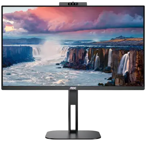 Monitor IPS LED AOC 23.8inch 24V5CW/BK, Full HD (1920 x 1080), HDMI, DisplayPort, AMD FreeSync, Pivot, Boxe (Negru)