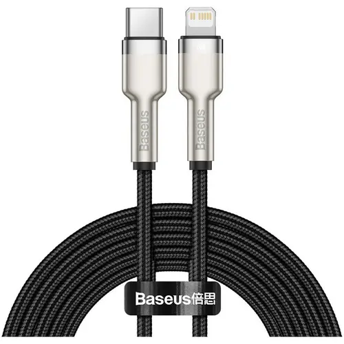Cablu de date Baseus Cafule Series, Type-C la Lightning (Negru)
