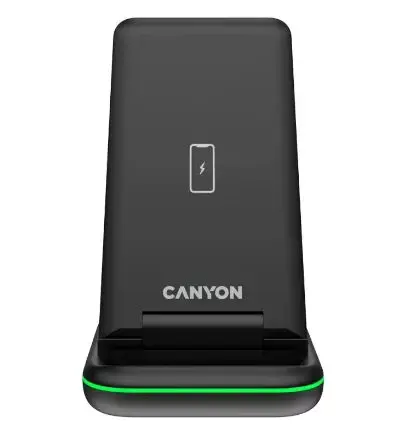 Incarcator Wireless Canyon WS-304 3in1, 15W (Alb)