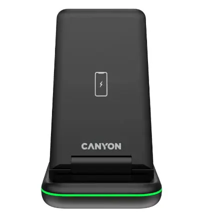 Incarcator Wireless Canyon WS-304 3in1, 15W (Alb)
