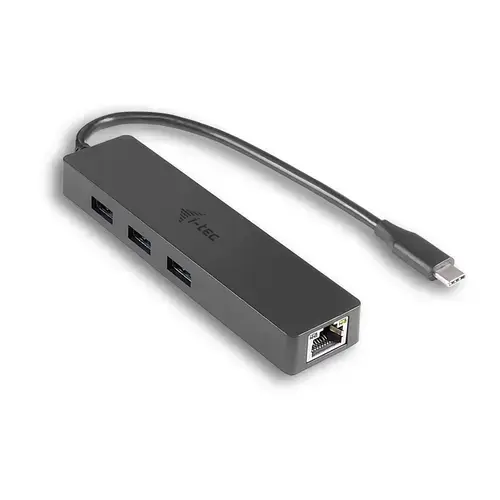 Hub USB I-tec C Slim 3 Gigabit Ethernet USB 3.0 to RJ-45 3x USB 3.0