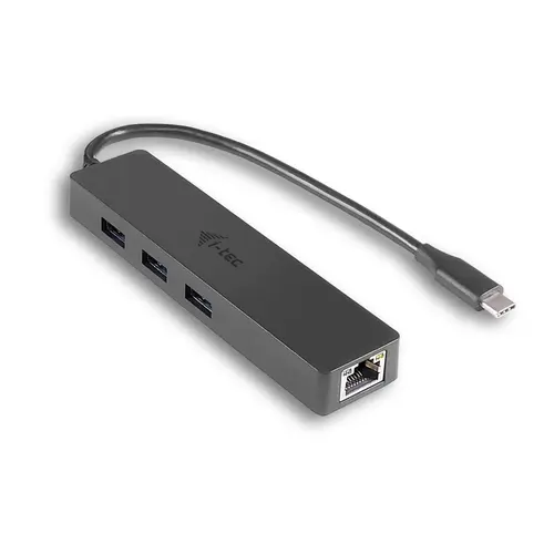 Hub USB I-tec C Slim 3 Gigabit Ethernet USB 3.0 to RJ-45 3x USB 3.0