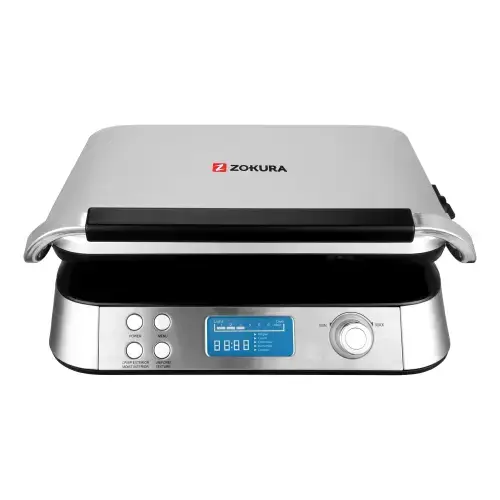 Aparat pentru prepasat waffle Zokura Z1250, 1600 W, Ceramica (Negru/Alb)