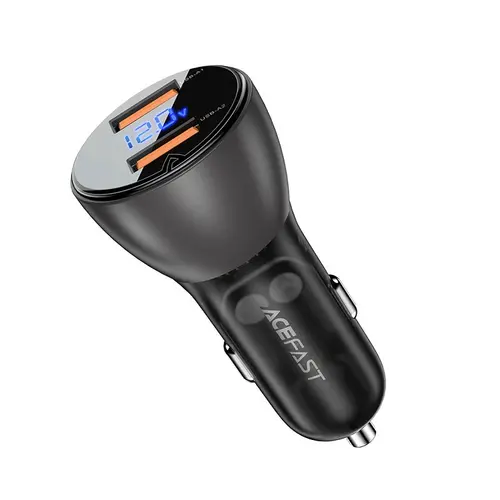 Incarcator auto AceFast B7, USB, 45W (Negru)