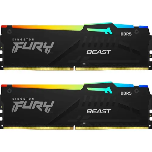 Memorii Kingston Fury Beast RGB 64GB (2x32GB) DDR5 6000MHz Dual Channel Kit