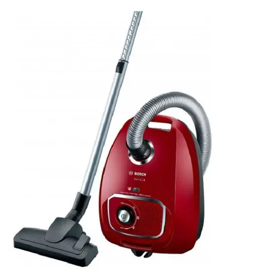 Aspirator cu sac Bosch Seria 4 BGLS4X201, 600 W, 0.3 L (Negru/Rosu)
