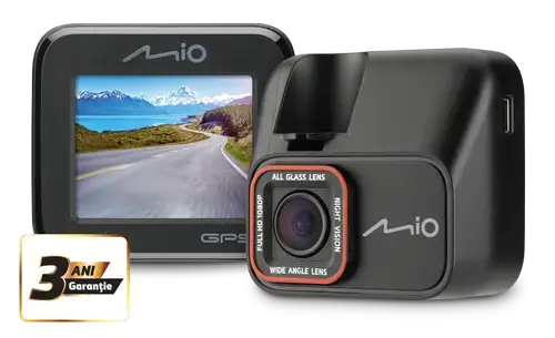 Camera Video Auto Mio Mivue C580, Full HD, 140°, Microfon, G-Sensor, GPS (Negru)