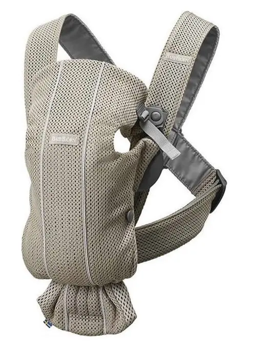 Ham anatomic BabyBjorn Mini, Pozitii multiple de purtare, 0-11 kg, 0-1 an (Maro)