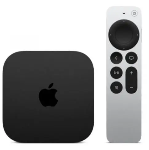 Apple TV 4K (2022), 128GB Flash, Bluetooth, Wi-Fi, LAN, Generatia 3 (Negru/Argintiu)