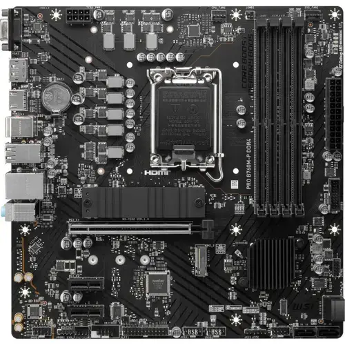 Placa de baza MSI PRO B760M-P DDR4,  Intel B760, LGA 1700, mATX