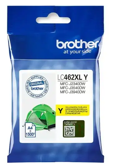 Cartus cerneala Brother LC462XLY acoperire 1500 pagini (Galben)