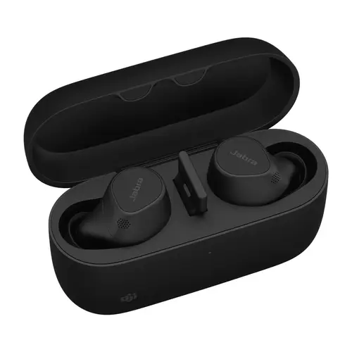Casti True Wireless Jabra Evolve2 Buds USB-A MS, Bluetooth, ANC, 4+2 Microfoane (Negru)