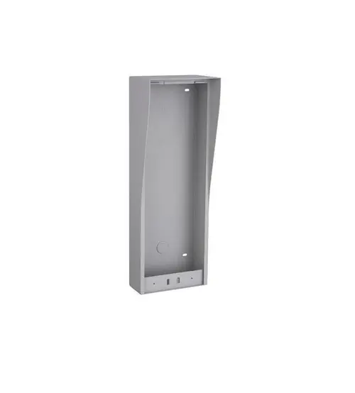 Carcasa videointerfon Hikvision DS-KAB10-D pentru montaj pe perete, material: otel inoxidabil, compatibila pentru postul de exterior DS-KD8102-V
