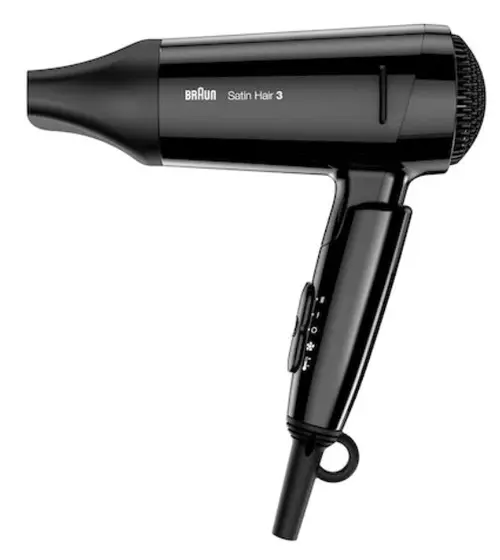 Uscator de par Braun Satin Hair 3 HD 350 Style & Go, 1600 W, Functie Ionica, 2 Trepte de caldura (Negru)