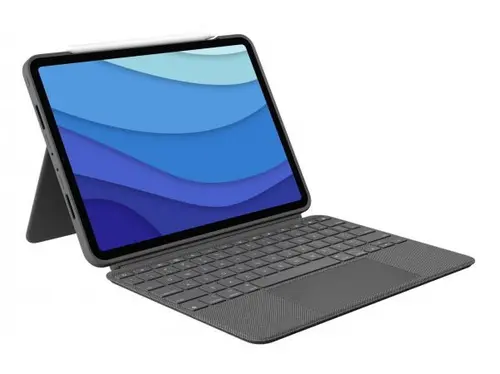 Husa Book Cover cu tastatura Logitech Combo Touch pentru Apple iPad Pro 11inch (Gri)