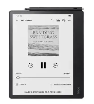 Tableta ePaper Kobo Elipsa 2E, Ecran 10.3inch, 227ppi, Procesor 2GHz, Wi-Fi, Bluetooth, 32GB Flash, ComfortLight Pro, Pen Kobo Stylus (Negru)