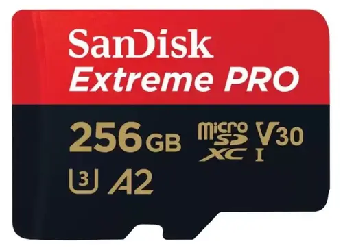 Card de memorie SanDisk Extreme Pro SDSQXCD-256G-GN6MA, microSDXC, 256GB, UHS-I U3, Clasa 10, V30t+ Adaptor SD