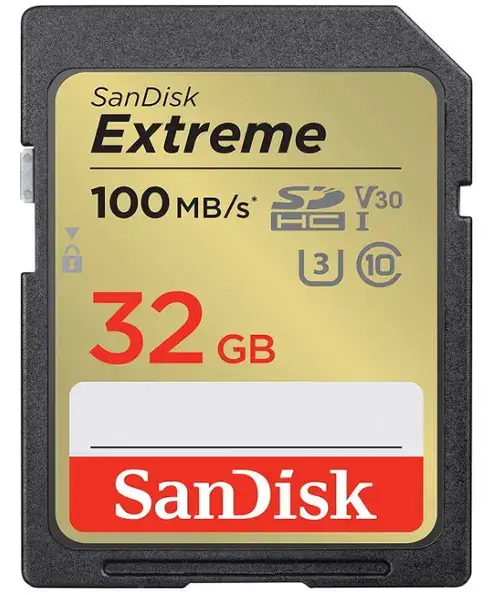 Card de memorie SanDisk Extreme SDSDXVT-032G-GNCIN, SDHC, 32GB, UHS-I U3, Clasa 10, V30