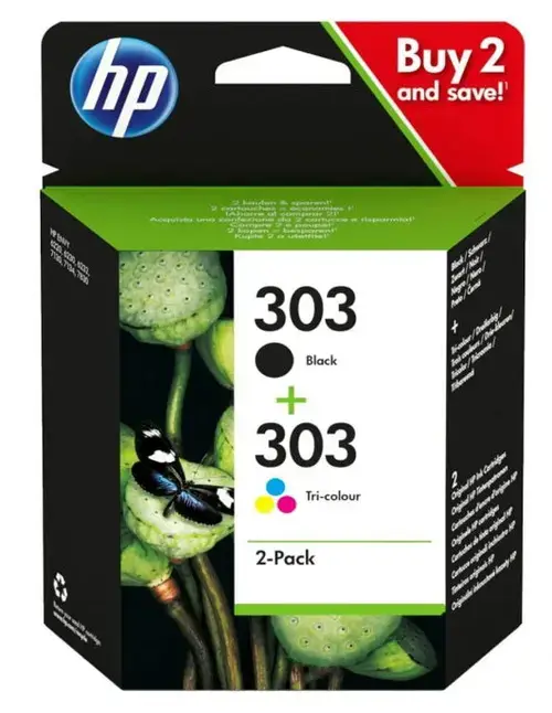 Set 2 cartuse cerneala HP 303 (Color + Negru)