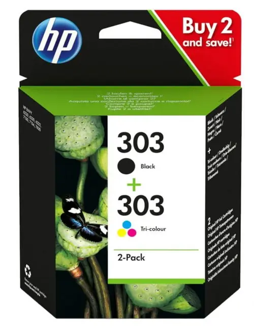 Set 2 cartuse cerneala HP 303 (Color + Negru)