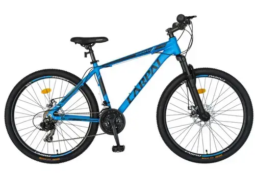 Bicicleta MTB-HT Carpat C2758C, 21 viteze, Roti 27inch, Cadru Aluminiu 6061, Frane pe Disc (Albastru)