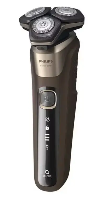Aparat de Ras PHILIPS Shaver Series 5000 S5886/38, Acumulator, Autonomie 60 min, SkinIQ (Maro)