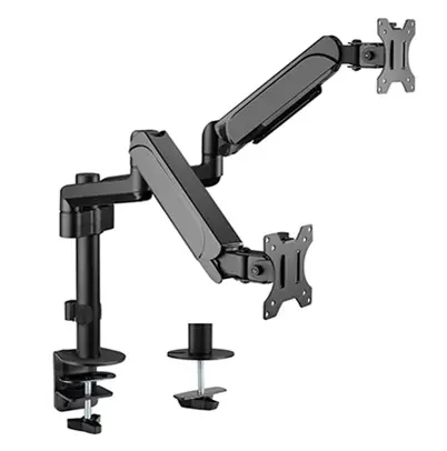 Suport 2 monitoare birou Gembird MA-DA2P-01, 17inch-32inch, 9 kg (Negru)