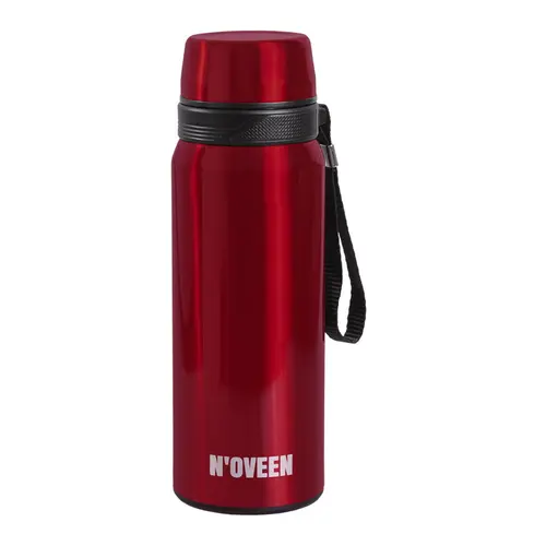Termos Noveen 700 ml, cu curea, TB625 Red Transparent