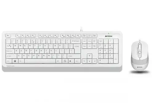 Kit Tastatura si Mouse A4TECH F1010-W, USB (Alb)